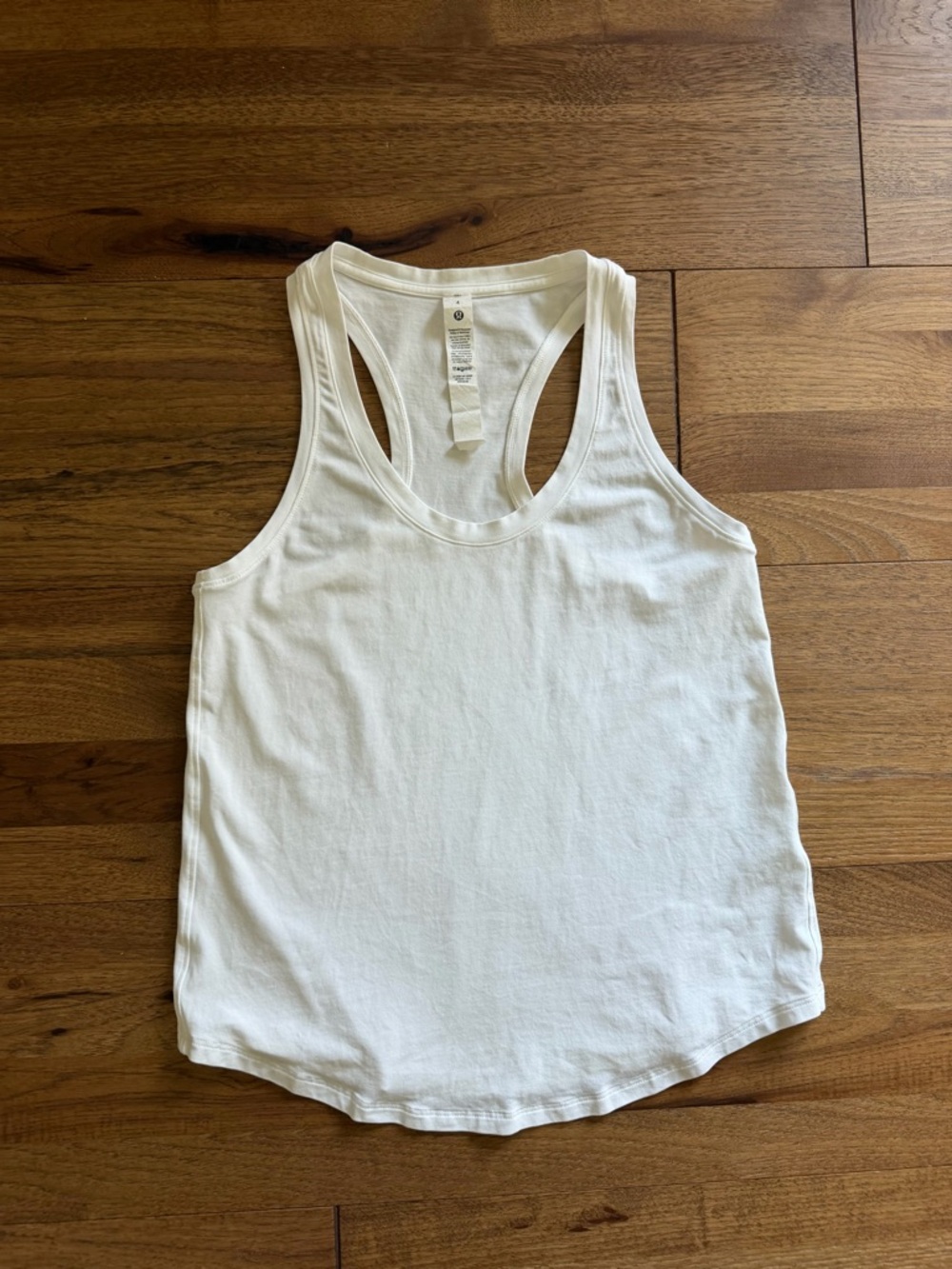 Lululemon Women’s Sz 4 White Racerback Tank Top Athleisure Yoga Running Hiking